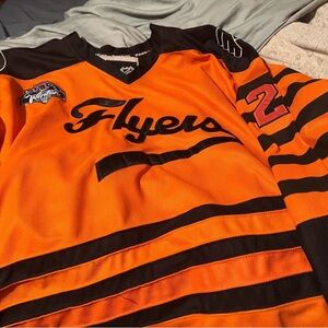Reebok Orange and Black Flyers Jersey